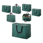 Green 75L Zippered Ball Bag – Pack of 3 for Football, Rugby, Hockey