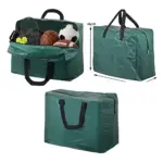 Green 75L Zippered Sports Ball Bag for Football, Rugby, Hockey, Tennis