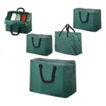 Green Outdoor Chair Cushion with Zippered 75L Storage Bag – 2 Pack