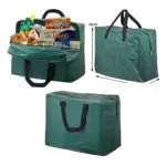 Green Teddy Bear Zip Storage Bag 75L Kids Toy Organizer
