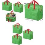 Green Waterproof 50L Attic Organizer – Pack of 3 Storage Bags