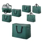 Green Zippered Duvet and Pillow Storage Bags 3 Pack 75L