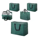 Green Zippered Duvet & Pillow Storage Bags – 75L Pack of 2