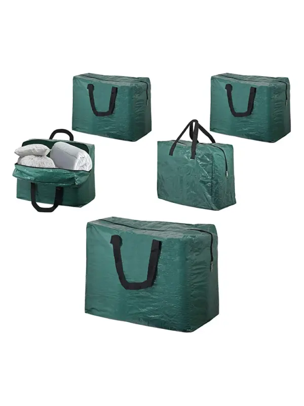 Green Zippered Duvet & Pillow Storage Bags – 75L Pack of 2