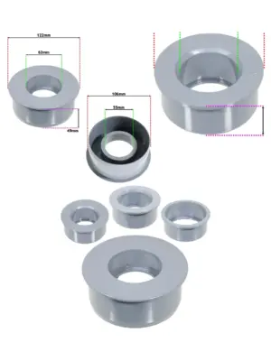 Grey Push‑Fit Soil Pipe Reducer Kit – 110mm + 32/40/50mm Boss Adapters