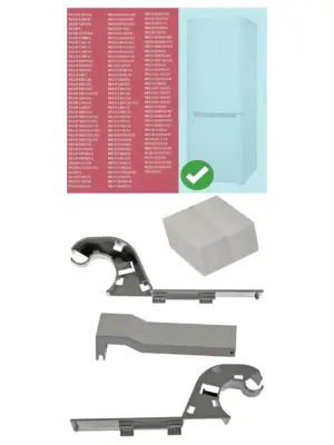 Grey Samsung Door Hinge Cover for RB28, RB29, RB30, RB31, RB33, RL30