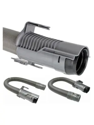 Grey/Silver Double‑Stretch Vacuum Hose for Dyson DC07 & Hoover