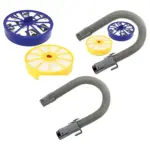Grey Stretch Hose & Dual Pre/Post Filter Kit for Dyson DC07 Vacuum