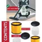 Grizzly NTS 1423‑S Inox Vacuum Wet/Dry Cartridge Filter & Foam Sleeve