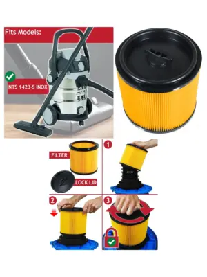 Grizzly NTS 1423-S Inox Wet/Dry Cartridge Vacuum Filter