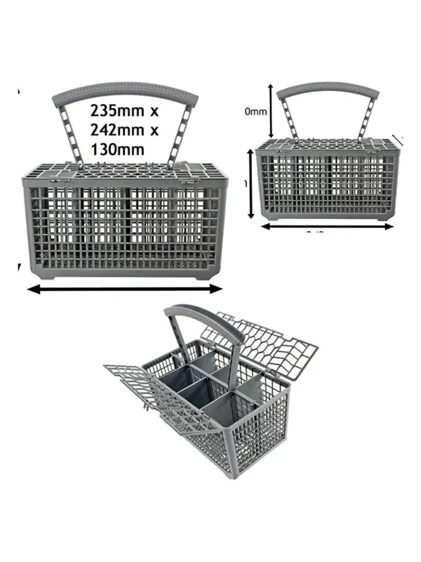 Grundig Dishwasher Cutlery Basket with Cage Lid & Removable Handle