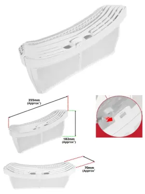 Grundig Dryer Lint Filter Replacement for GTK/GTN Series - 2982200100