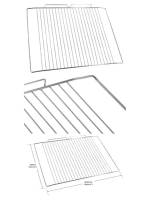 Grundig Oven Grill Shelf Cooker Rack 360x462mm Stainless GEKW47000B