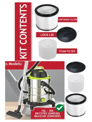 Guild Wet/Dry Filter with Foam Sleeve for 16L/30L Vacuums - 8815785