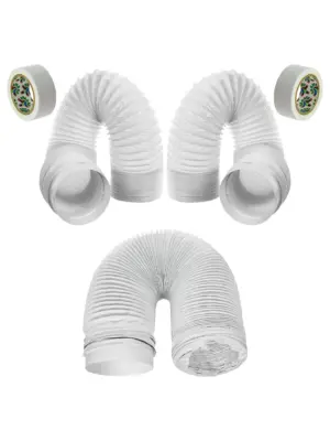 Haier AC PVC Duct Extension Kit – 3m Hose Pipe, 5 Pieces