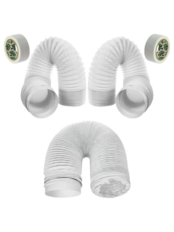 Haier AC PVC Duct Extension Kit – 3m Hose Pipe, 5 Pieces