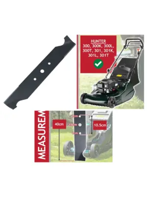 Hayter Hunter 300/301 Metal Lift Blade – 40 cm Lawn Mower Replacement