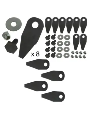 Hayter Lawn Mower Replacement Blade Tips & Bolts – 8 Pack Each