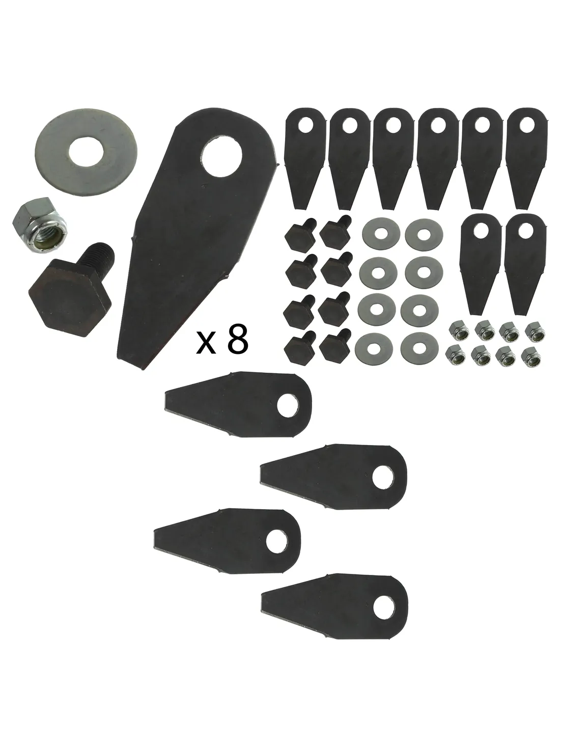 Hayter Lawn Mower Replacement Blade Tips & Bolts – 8 Pack Each