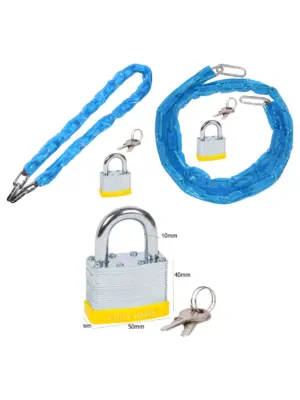 Heavy-Duty 1.5m Security Chain Lock for Bike, Motorbike & Garage Gates
