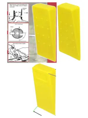 Heavy-Duty 5.5" Tree Felling Wedge for Chainsaw Wood Cutting