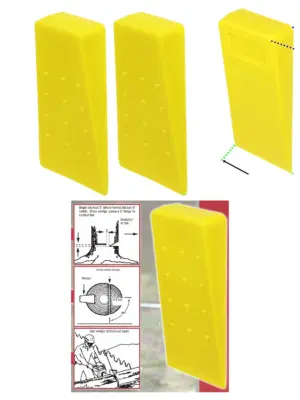 Heavy-Duty 5.5" Tree Felling Wedge – Pack of 2 Chainsaw Log Cutting Tool