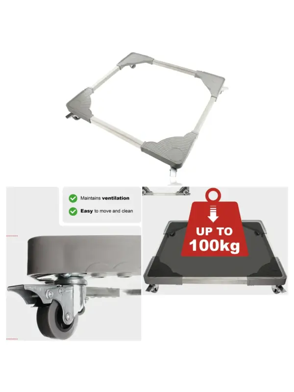 Heavy‑Duty Adjustable Appliance Wheels – 100 kg Fridge & Washer Dolly