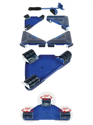 Heavy-Duty Garage Tool Box with Rolling Wheels & Lift Slider