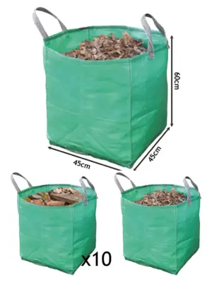 Heavy-Duty Garden Waste Bags 120L Woven Leaf & Branch Sacks