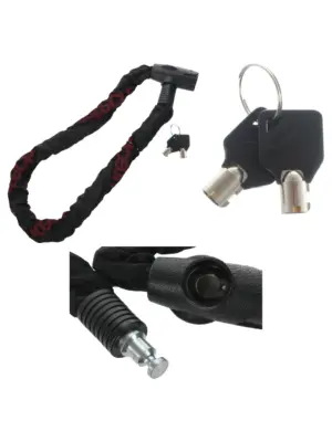 Heavy-Duty Hardened Steel Security Sleeve Chain Lock – 90cm Nylon Cover