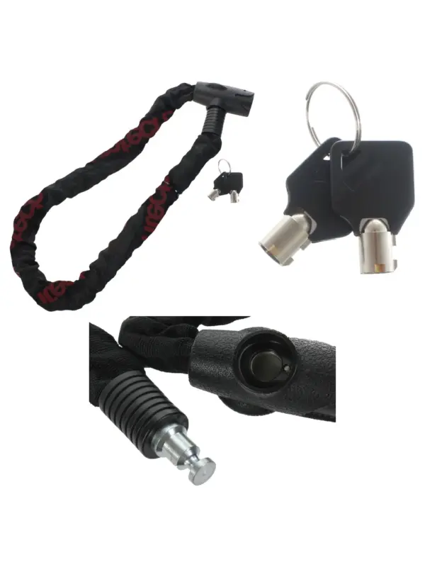 Heavy-Duty Hardened Steel Security Sleeve Chain Lock – 90cm Nylon Cover