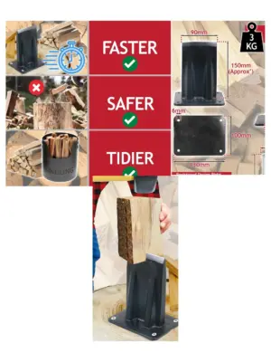 Heavy‑Duty Log Splitter Wedge & Kindling Axe – Firewood Chisel