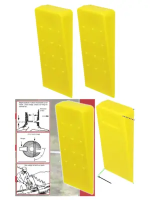 Heavy‑Duty Tree Cutting Wedge – 2‑Pack Log Splitter for Chainsaw Use