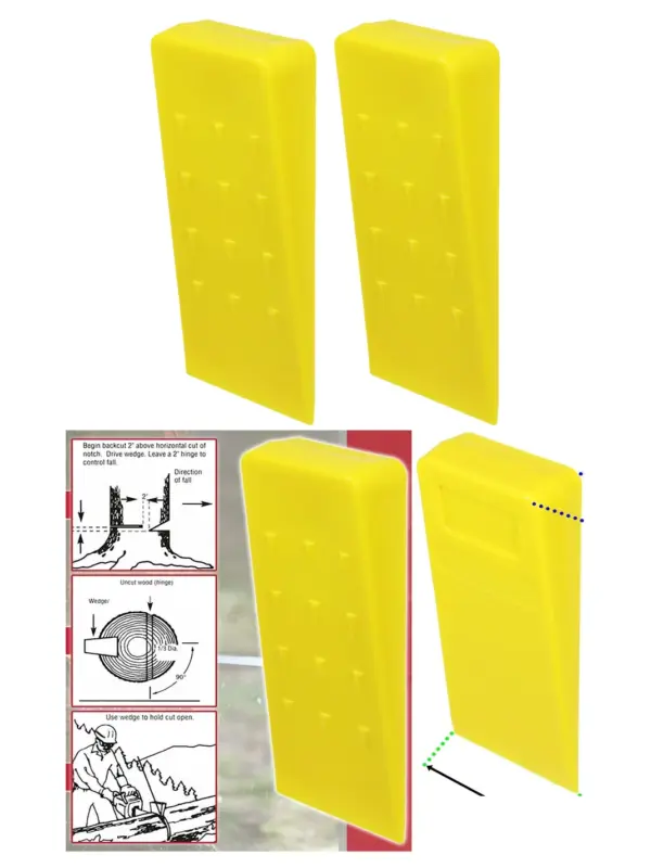Heavy‑Duty Tree Cutting Wedge – 2‑Pack Log Splitter for Chainsaw Use