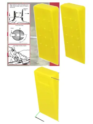 Heavy-Duty Tree Felling Wedge for Chainsaw Log Splitting – 8 Pack