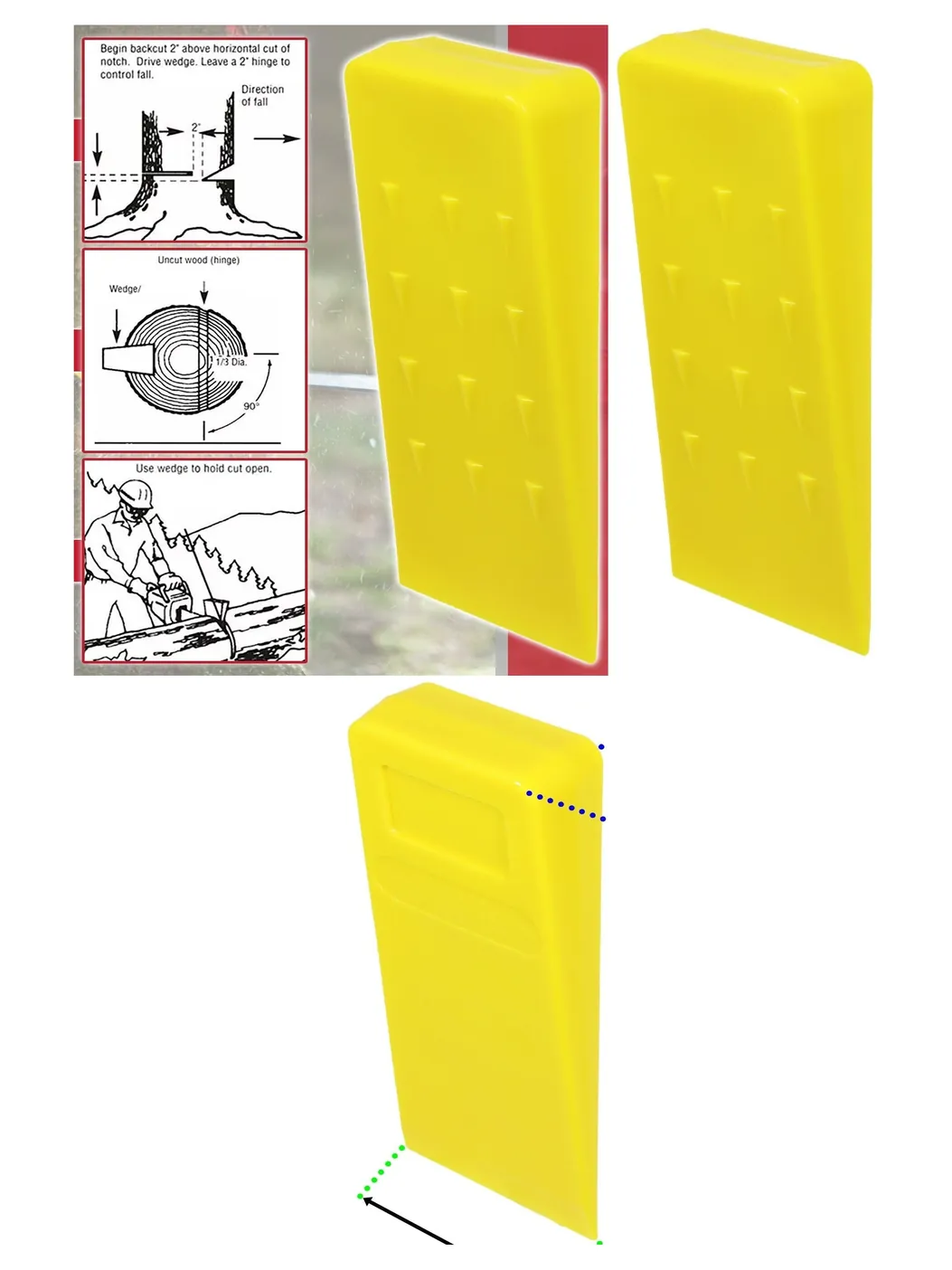Heavy-Duty Tree Felling Wedge for Chainsaw Log Splitting – 8 Pack