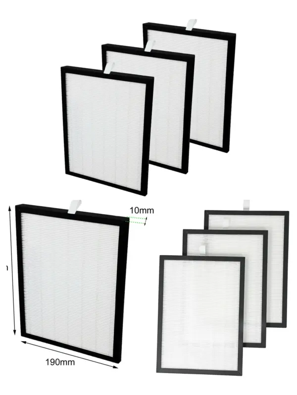HEPA Filter Pack (3) for Mitsubishi MJ‑E14CG/MJ‑E16VX/MJ‑E20B