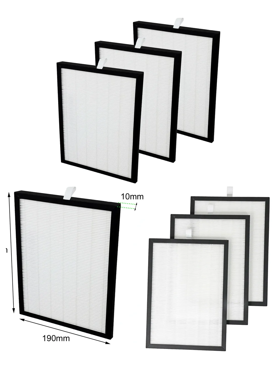 HEPA Filter Pack (3) for Mitsubishi MJ‑E14CG/MJ‑E16VX/MJ‑E20B