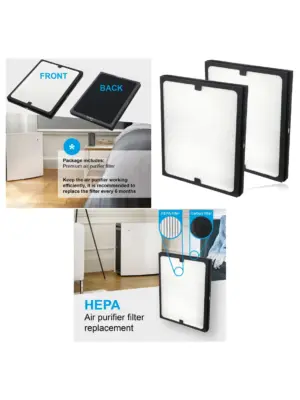 HEPA Particle Filter Pack (2) for Blueair Classic 203/205/270E/280i
