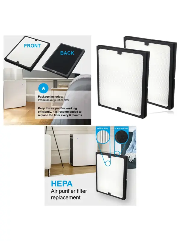 HEPA Particle Filter Pack (2) for Blueair Classic 203/205/270E/280i