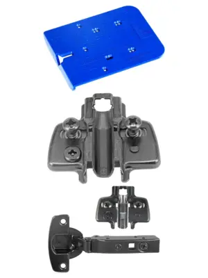 HETTICH Sensys 110 Black Non‑Self‑Closing Hinge with 5mm Plate & Jig