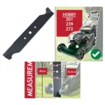 Hi‑Lift 40 cm Metal Blade for Hayter Hobby Lawn Mower