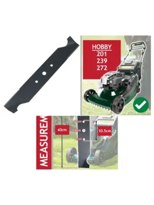 Hi‑Lift 40 cm Metal Blade for Hayter Hobby Lawn Mower