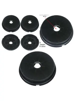 Homeking FW90.3SS Round Charcoal Vent Filter – 4 Pack