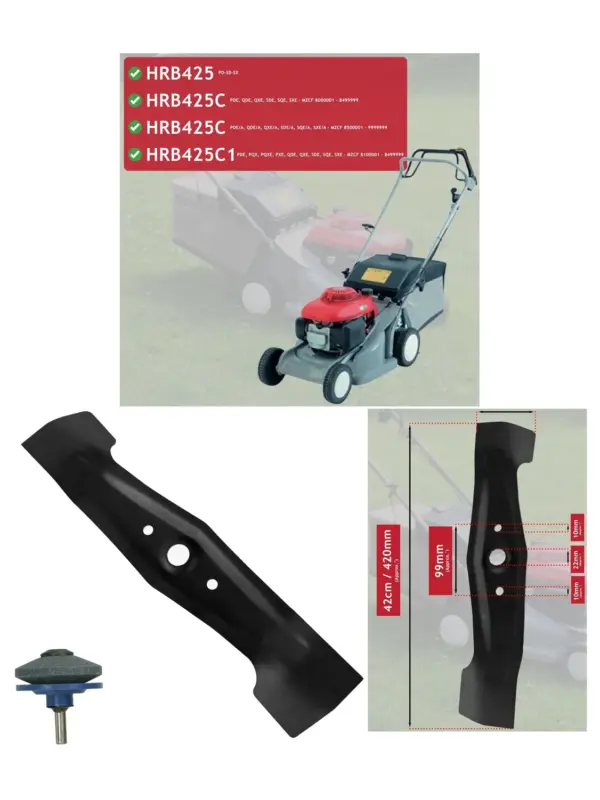 Honda HRB425 42cm 16.5" Replacement Blade + Sharpener Kit 72511VG8
