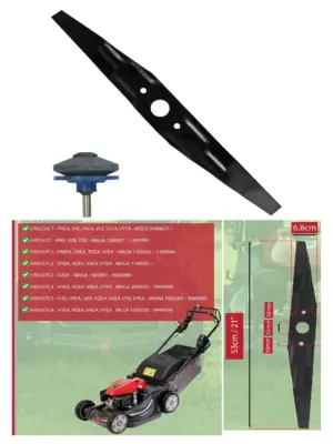 Honda HRG536C7 & HRX537C 21‑53 cm Upper Cutter Blade + Sharpener