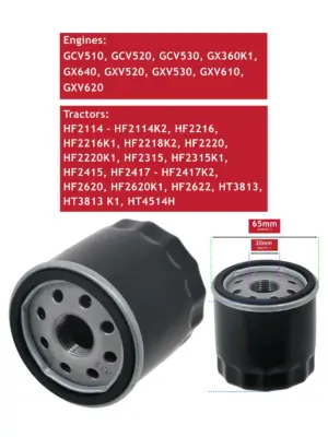 Honda Oil Filter - Fits GCV510/520/530, GX360K1, GX640, GXV520/530