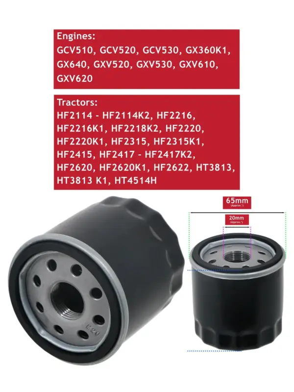 Honda Oil Filter - Fits GCV510/520/530, GX360K1, GX640, GXV520/530