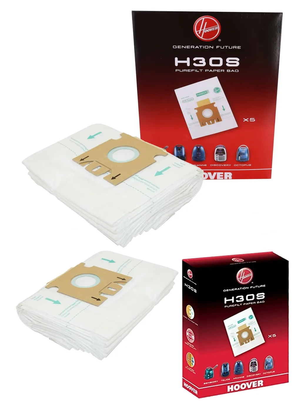Hoover H30S Octopus Vacuum with Genuine Dust Bag & 5 Fresheners
