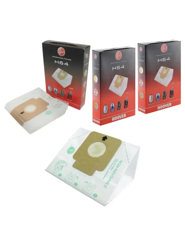 Hoover H64 Cylinder Dust Bag Freespace Sprint Flash Capture 2-Pack